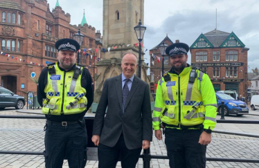 Neil Hudson with Police in Penrith